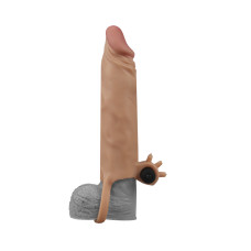 Насадка на член - Pleasure X-Tender Vibrating Penis Sleeve Add 2" Flesh