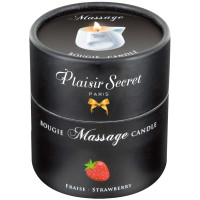 Масажна свічка - Plaisir Secrets Massage Candle Strawberry, 80 мл