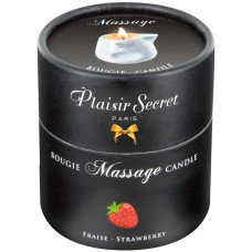 Масажна свічка - Plaisir Secrets Massage Candle Strawberry, 80 мл