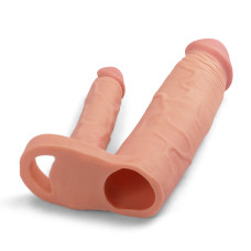 Насадка на член - Pleasure X-Tender Double Penis Sleeve Add 2" Flesh