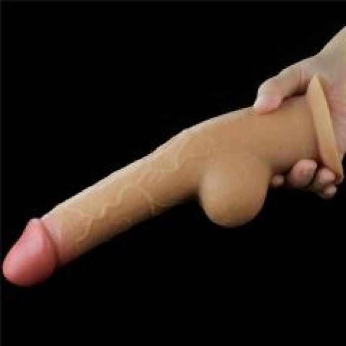 Фалоімітатор - Dual-Layered Handle Cock 9.5" Flesh