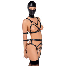 Боді з маскою - 2480492 Bad Kitty Strap+Mask Set, black XS