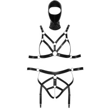 Боді з маскою - 2480492 Bad Kitty Strap+Mask Set, black XS