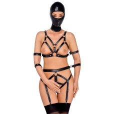 Боді з маскою - 2480492 Bad Kitty Strap+Mask Set, black M