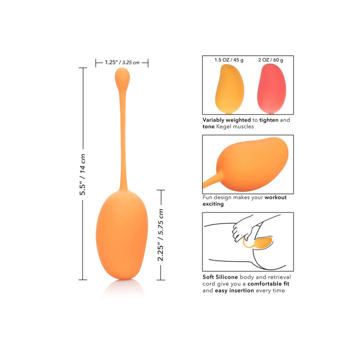 Набір вагінальних кульок - Calexotics Kegel Training Set Mango