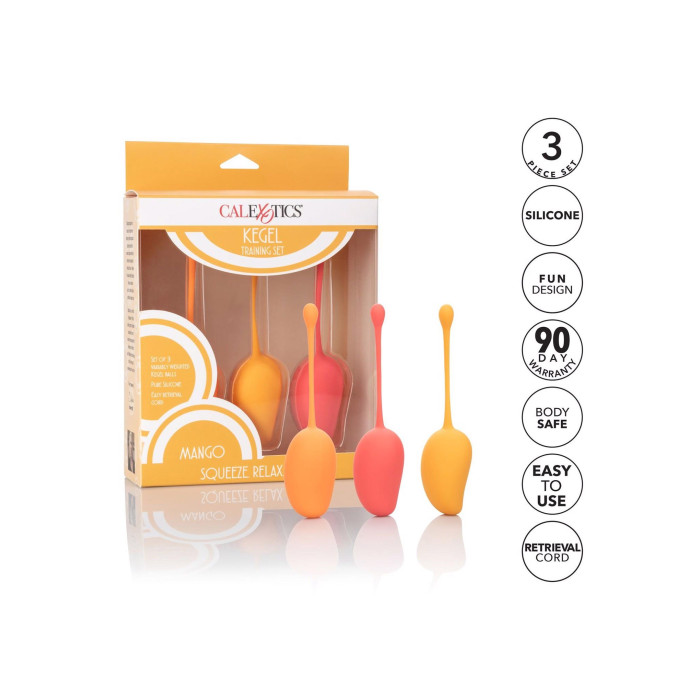 Набір вагінальних кульок - Calexotics Kegel Training Set Mango