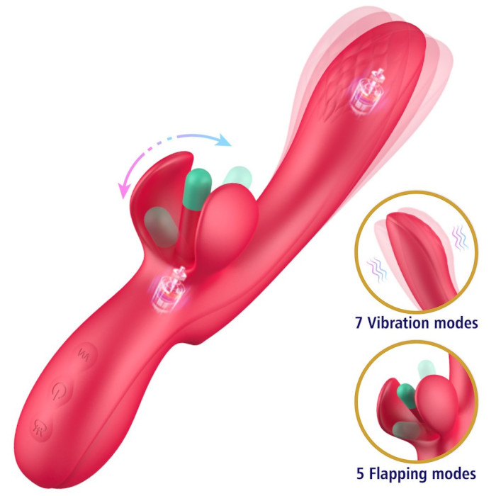 Вібратор - Erospace Sweet Play G-Spot & Critoral Flappinng Vibrator A16