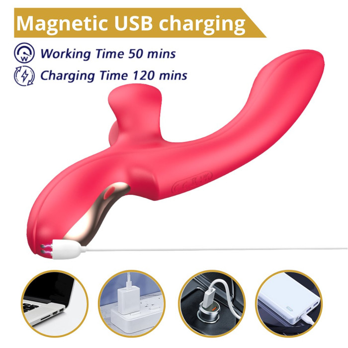 Вібратор - Erospace Sweet Play G-Spot & Critoral Flappinng Vibrator A16