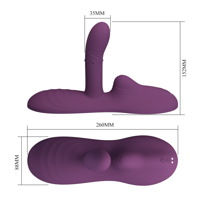 Вібромасажер - Pretty Love Luka Heating Sit-Down Pad Vibrator