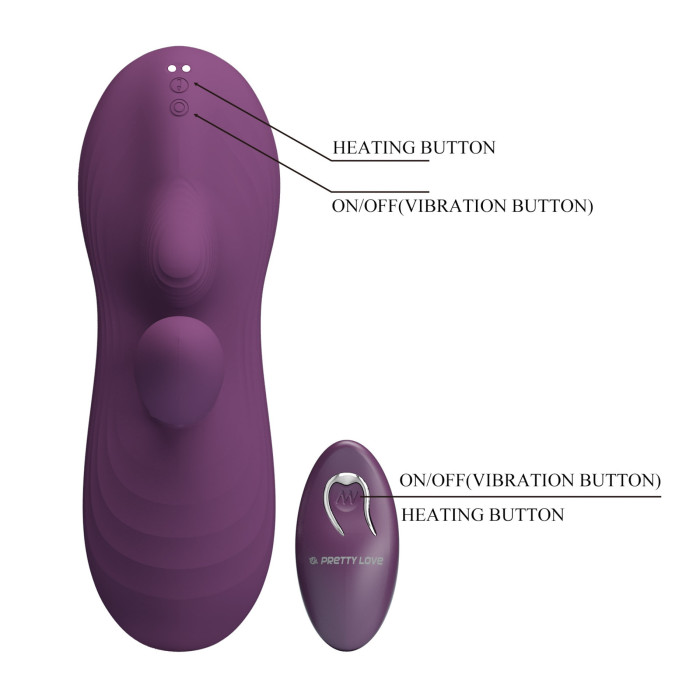 Вібромасажер - Pretty Love Luka Heating Sit-Down Pad Vibrator