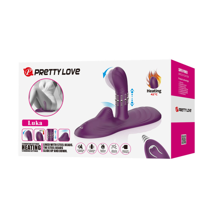 Вібромасажер - Pretty Love Luka Heating Sit-Down Pad Vibrator