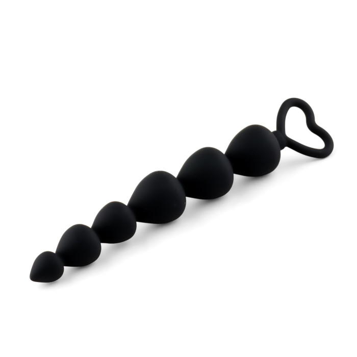Анальний ланцюжок - Anal Beads Heart Black
