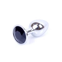 Анальна пробка - Jewellery Silver Plug - Black