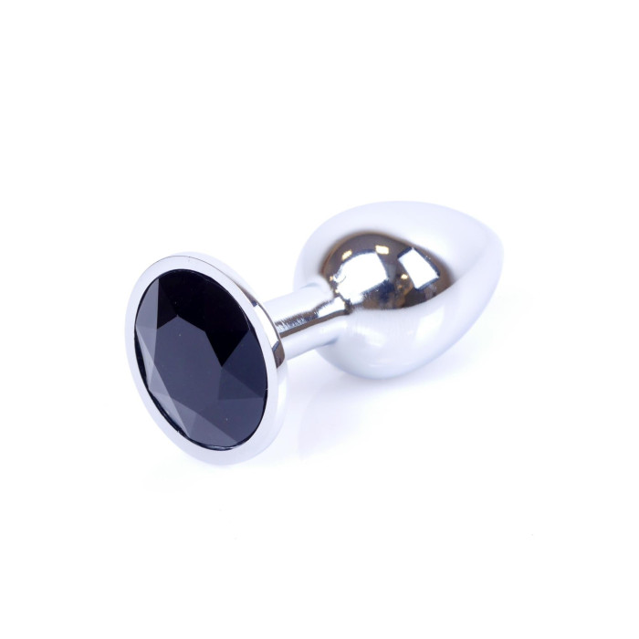 Анальна пробка - Jewellery Silver Plug - Black