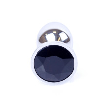 Анальна пробка - Jewellery Silver Plug - Black