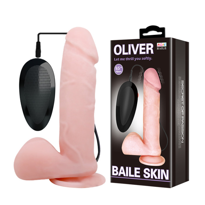 Вібратор - Oliver Vibrating Dildo Flesh