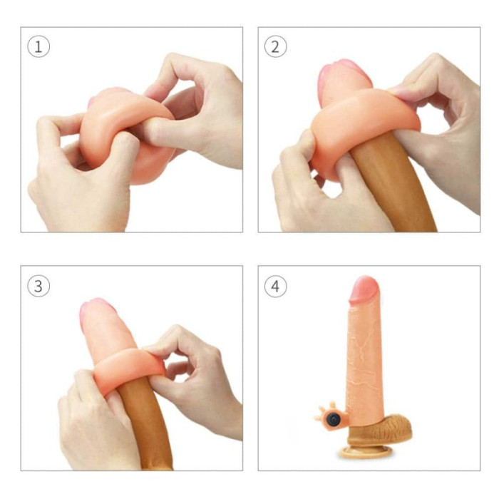 Вібронасадка на член - Revolutionary Silicone Nature Extender Add 2" Flesh
