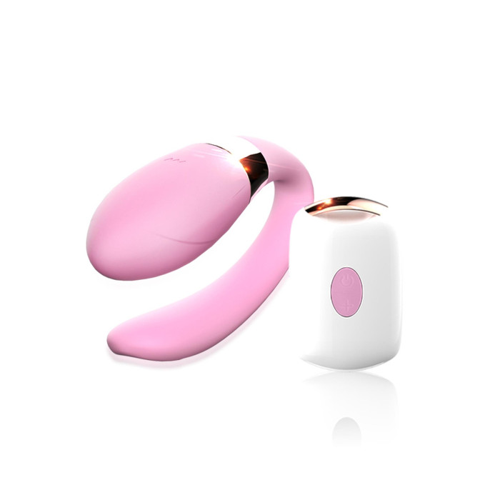 Вібратор для пар - V-Vibe Pink, USB, 7 Function, Remote Control