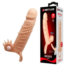 Насадка на член - Pretty Love Connor Vibrating Penis Sleeve Flesh