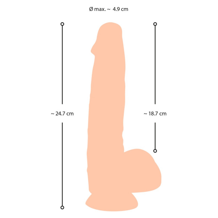 Фалоімітатор - Nature Skin Dildo With Movable Skin, 25 см