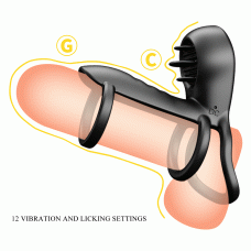 Насадка на член - Pretty Love Vibrating Penis Sling Jammy Black