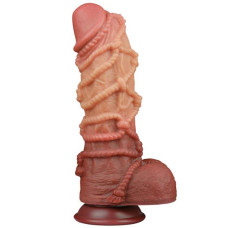 Фалоімітатор - Dual-Layered Silicone Cock With Rope 10.5" Flesh