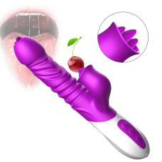 Вібратор - Silicone Vibrator, USB, 10 Function &Thrusting Function, Heating