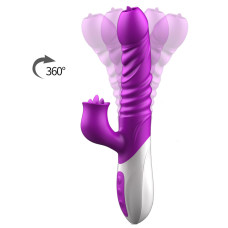 Вібратор - Silicone Vibrator, USB, 10 Function &Thrusting Function, Heating