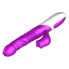 Вібратор - Silicone Vibrator, USB, 10 Function &Thrusting Function, Heating