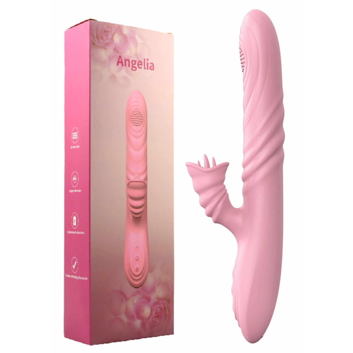 Вібратор - Angelia, USB 3 Functions Of Thrusting, 20 Vibrations Flesh