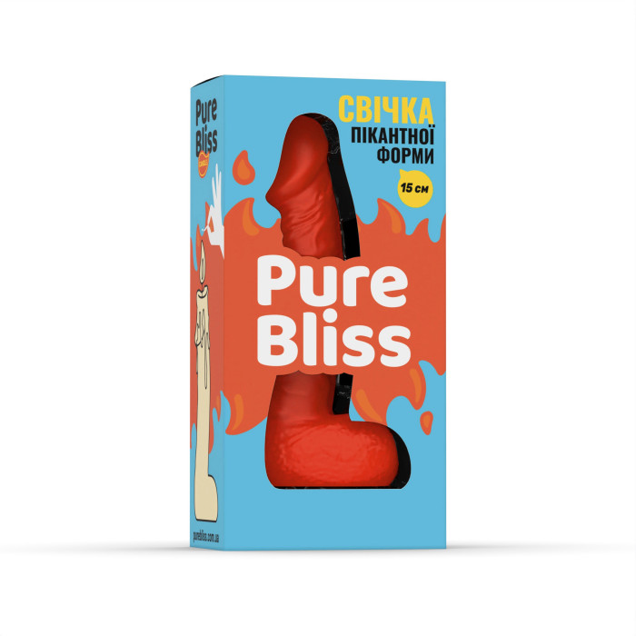 Свічка член Pure Bliss 15 см Orange