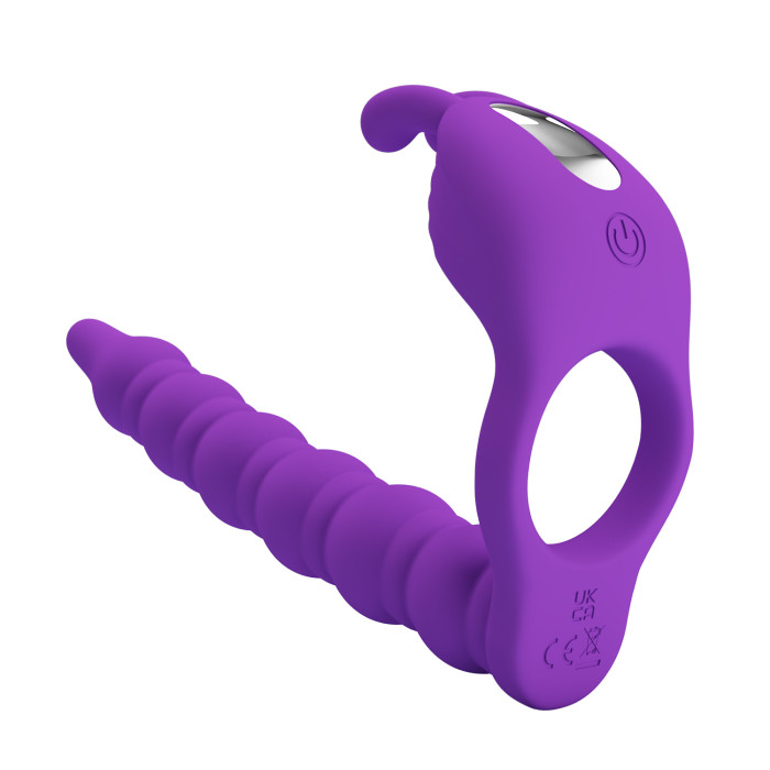 Кільце-насадка для подвійного проникнення - Pretty Love Blackney Vibrating Enhacer Purple