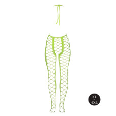 Бодістокінг - Ouch! Bodystocking With Halterneck Green, XL/4XL
