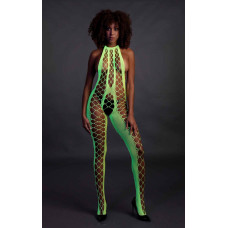 Бодістокінг - Ouch! Bodystocking With Halterneck Green, XS/XL