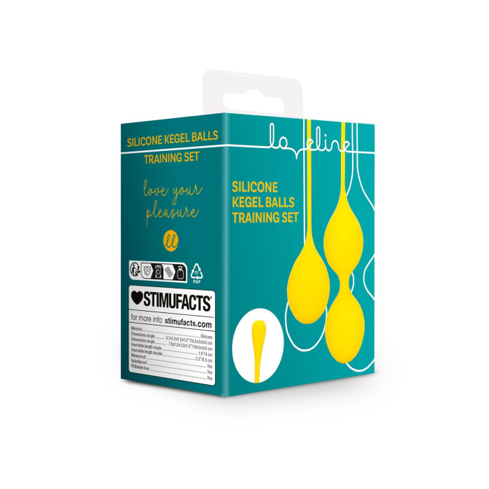 Набір вагінальних кульок - Loveline Silicone Kegel Balls Training Set Carambola