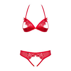 Комплект білизни - Obsessive 870-SEC-3 Set Red L/XL