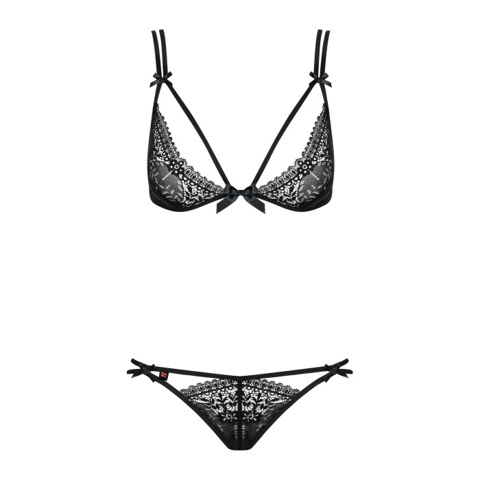 Комплект білизни - Obsessive Intensa Set Black L/XL
