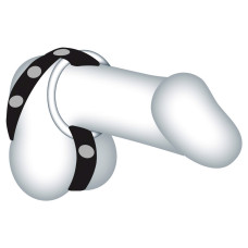 Набір ерекційних кілець з ремінцем - Bad Kitty Cock/Ball Ring