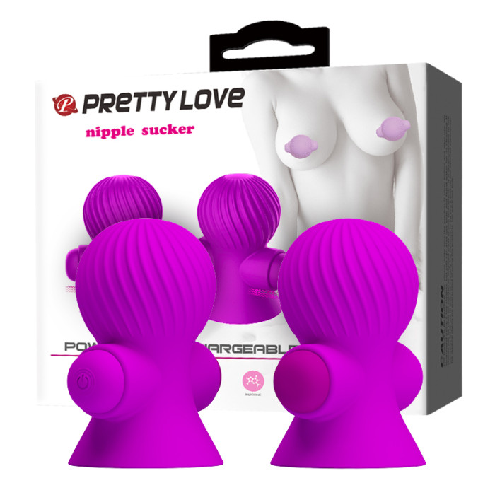 Вакуумна помпи для сосків - Pretty Love Nipple Sucker Purple
