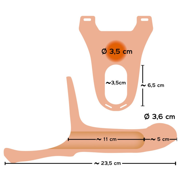Чоловічий страпон - Strap-On Silicone Sleeve Medium