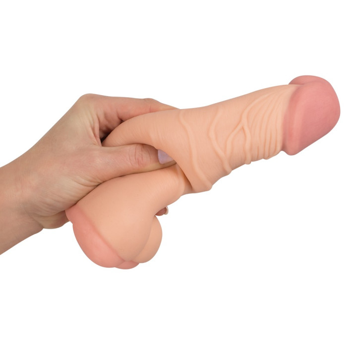 Насадка на член/мастурбатор - Nature Skin 2in1 Extension+Masturbator (+5 см)