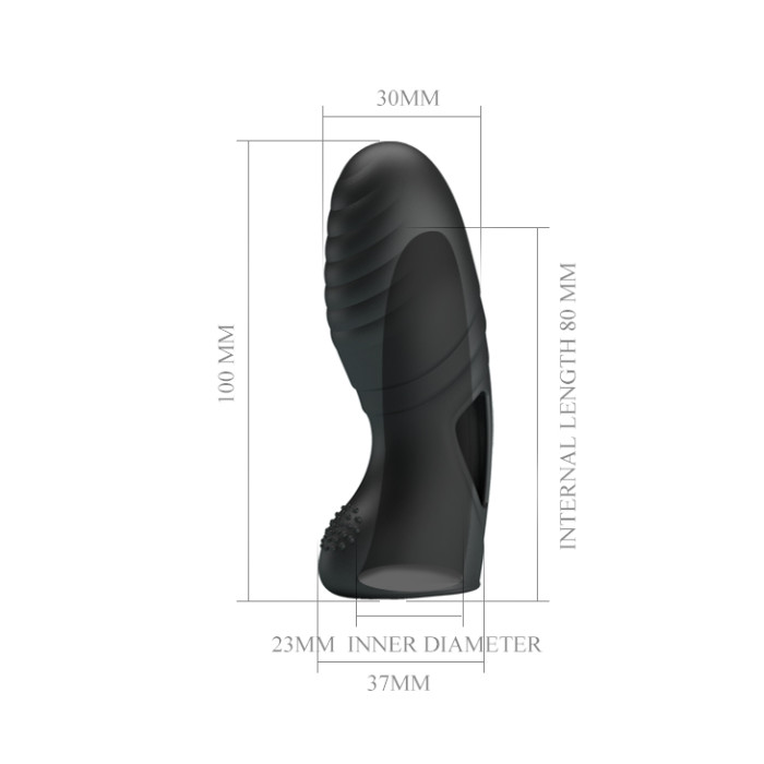 Насадка на палець - Pretty Love Alan Finger Vibrator Black
