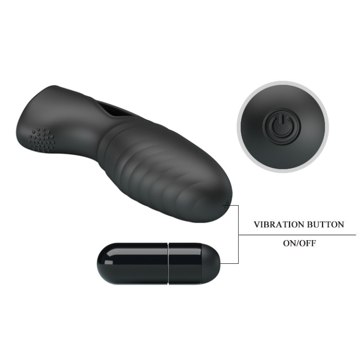 Насадка на палець - Pretty Love Alan Finger Vibrator Black