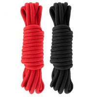 Набір мотузок для бондажу Submission 5 м Red&Black