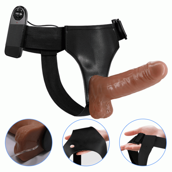 Страпон - Ultra Vibrating Realdeal Penis Strap On 6.2"