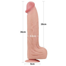 Фалоімітатор - Sliding-Skin Dual Layer Dong 14" Flesh
