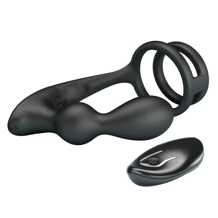 Анальна пробка з ерекційним кільцем - Mr Play Remote Control Vibrating Prostate Massager