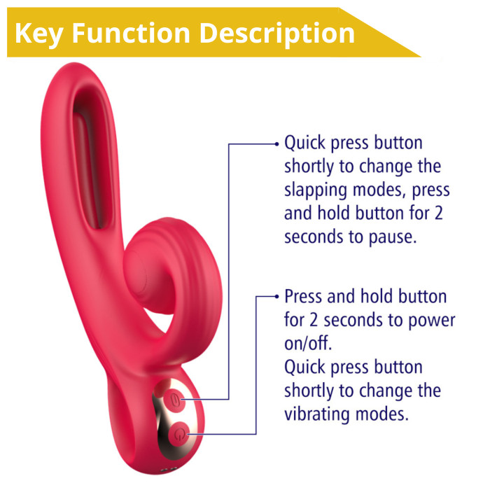 Вібратор - Erospace Sweet Play Tongue Flipping Vibrator A4