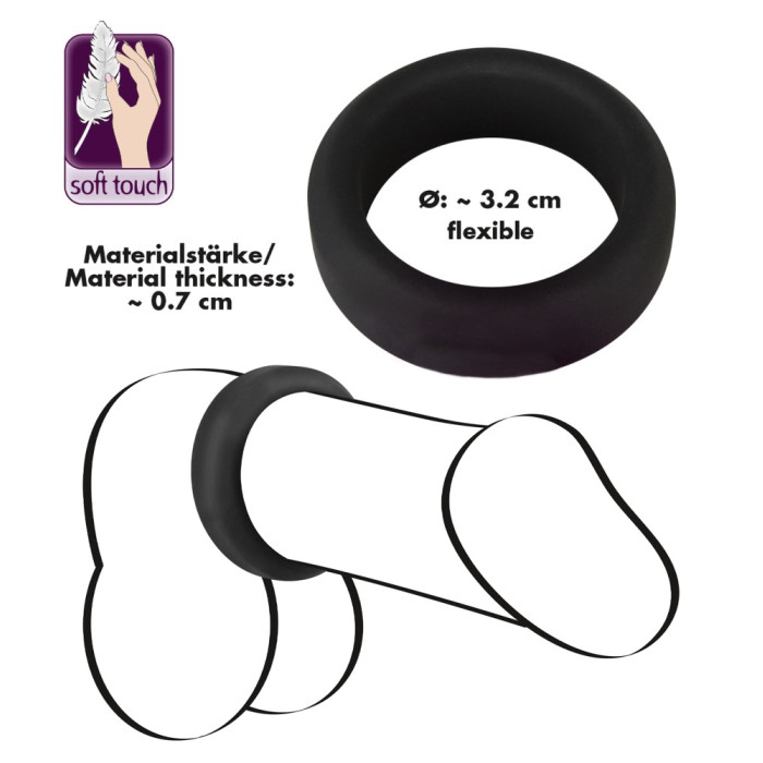 Ерекційне кільце - Black Velvets Cock Ring, 3.2 см