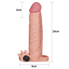 Насадка на член - Pleasure X-Tender Vibrating Penis Sleeve Add 2" Flesh
